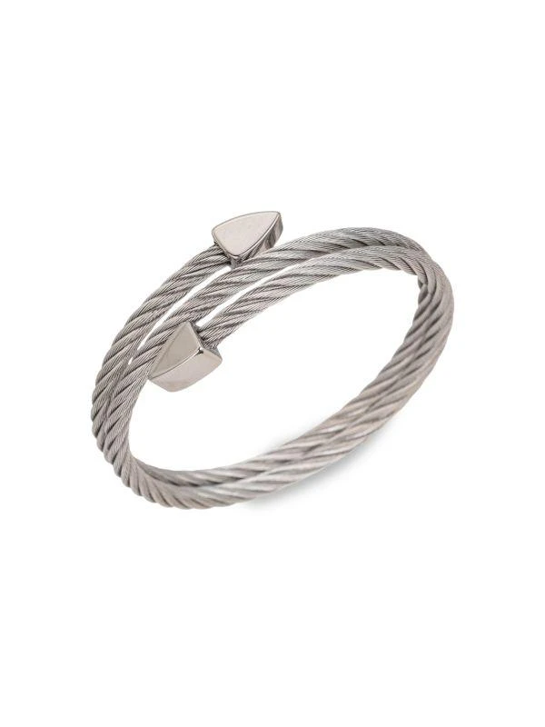 商品Eye Candy LA|Logan Silvertone Arrow Wire Bracelet,价格¥249,第1张图片