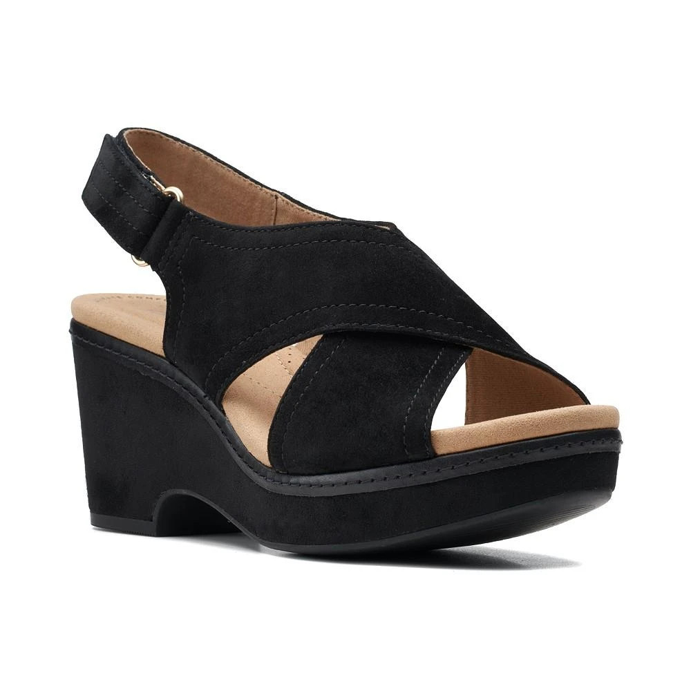 商品Clarks|Women's Giselle Cove Slingback Platform Wedge Sandals,价格¥293,第1张图片