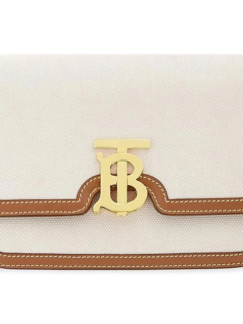 商品Burberry|Small TB Canvas & Leather Shoulder Bag,价格¥17915,第5张图片详细描述