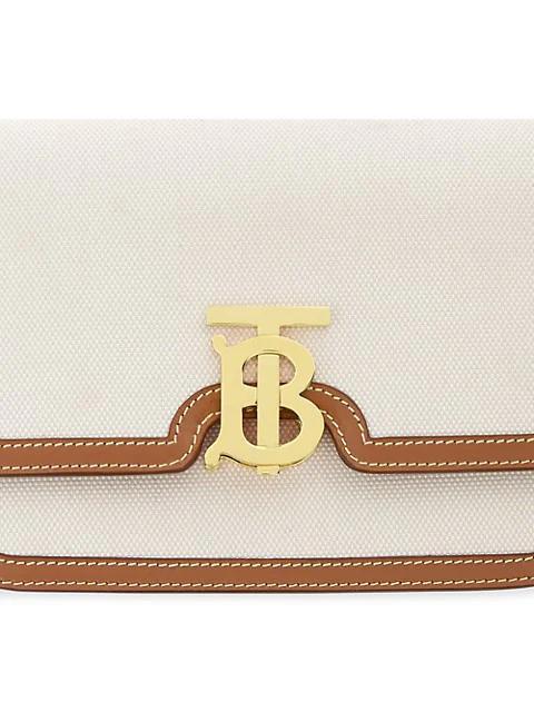 商品Burberry|Small TB Canvas & Leather Shoulder Bag,价格¥16544,第7张图片详细描述