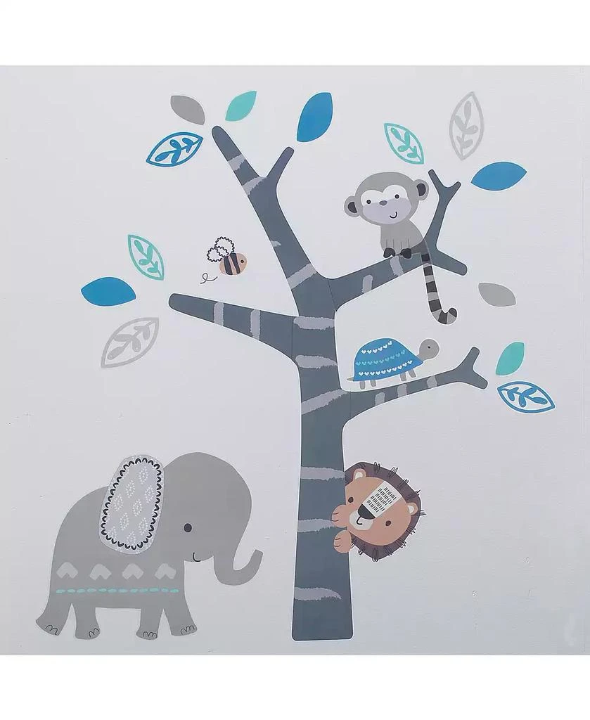 商品Bedtime Originals|Jungle Fun Gray/Blue Safari Elephant, Lion, and Monkey Tree Wall Decals,价格¥112,第2张图片详细描述