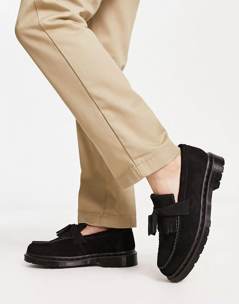 商品Dr. Martens|Dr Martens Adrian mono tassel loafers in black suede,价格¥904,第4张图片详细描述