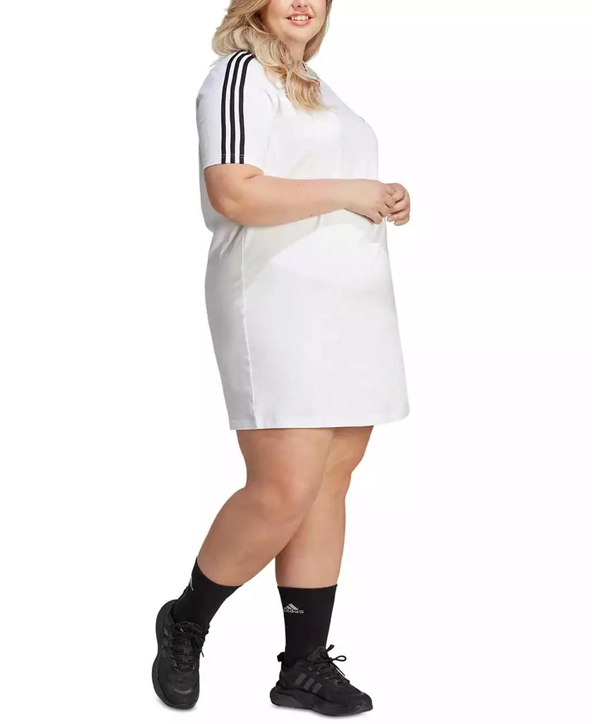 商品Adidas|Plus Size Essentials 3-Stripes Boyfriend T-Shirt Dress,价格¥184,第1张图片