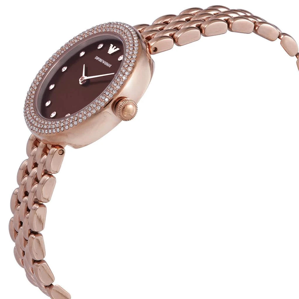 商品Emporio Armani|Rosa Quartz Crystal Brown Dial Ladies Watch AR11418,价格¥1192,第2张图片详细描述