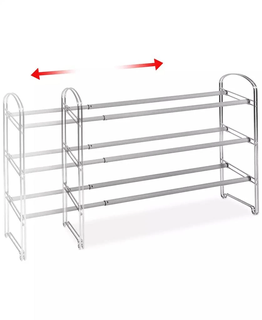 3-Tier Expandable 24-Pair Non-Slip Metal Frame Shoe Storage Rack Organizer 商品