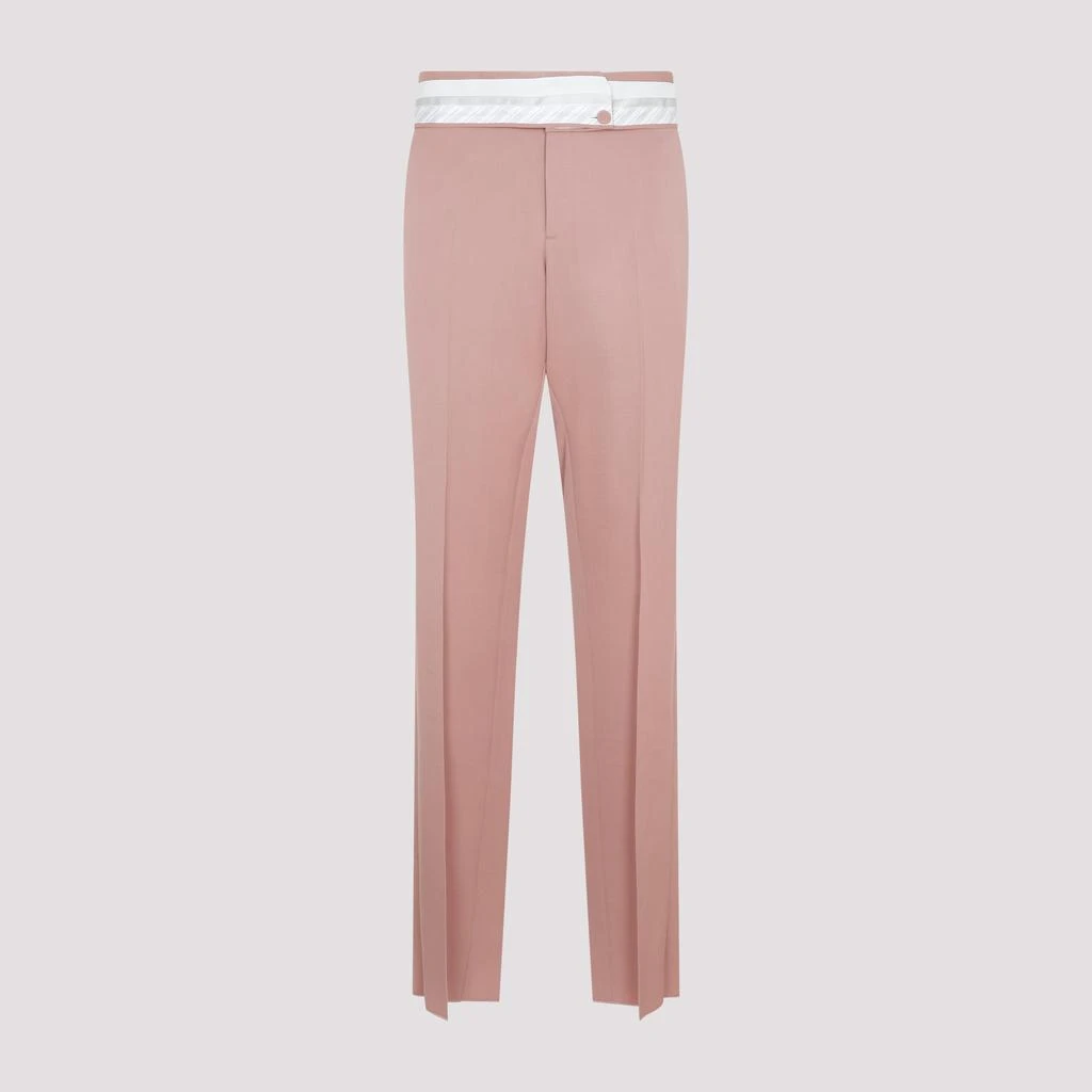 商品Dior|Pink Wool Pants with turned-down waistband,价格¥9027,第1张图片