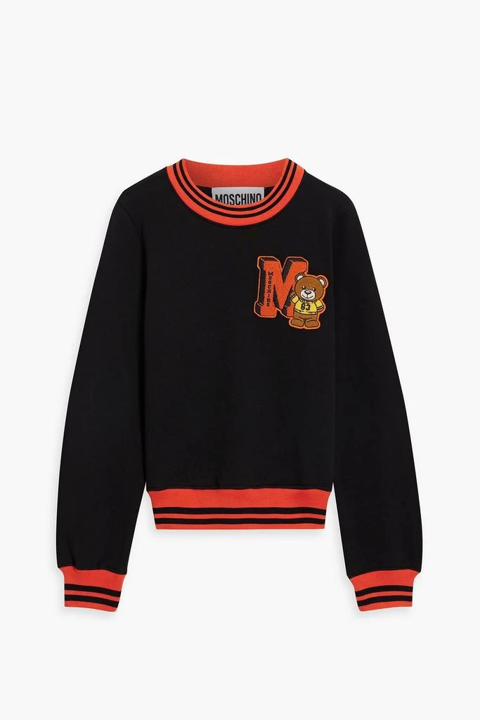 商品Moschino|Appliquéd French cotton-terry sweatshirt,价格¥1465,第1张图片