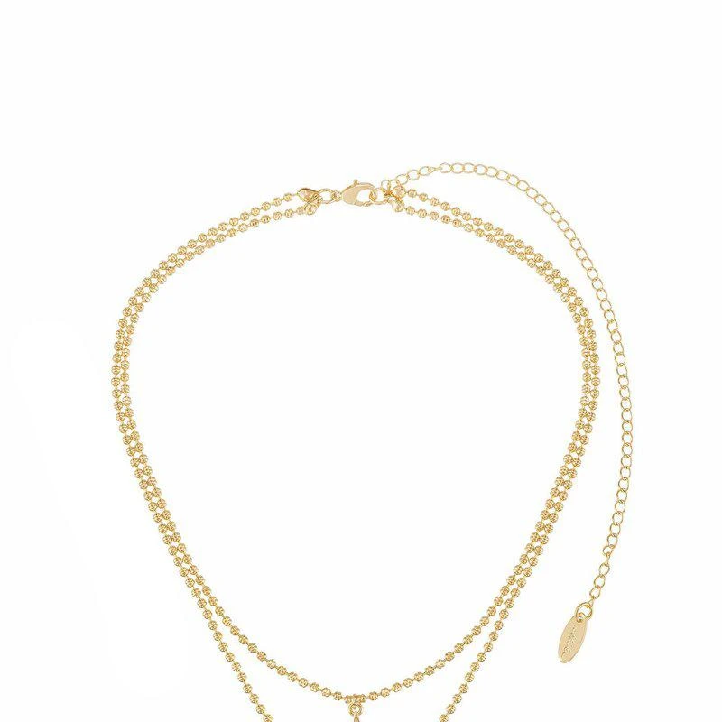 商品Ettika Jewelry|Celestial Moon And Star 18k Gold Plated Layered Necklace ONE SIZE ONLY,价格¥491,第2张图片详细描述