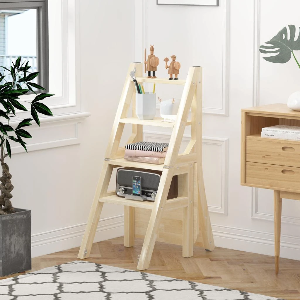 商品Simplie Fun|Solid Wood Step Folding Ladder Chair,价格¥1522,第1张图片