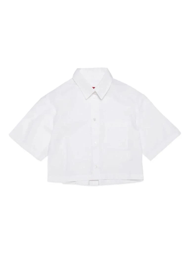 商品MAX&Co|White Poplin Crop Shirt With Logo,价格¥778,第1张图片