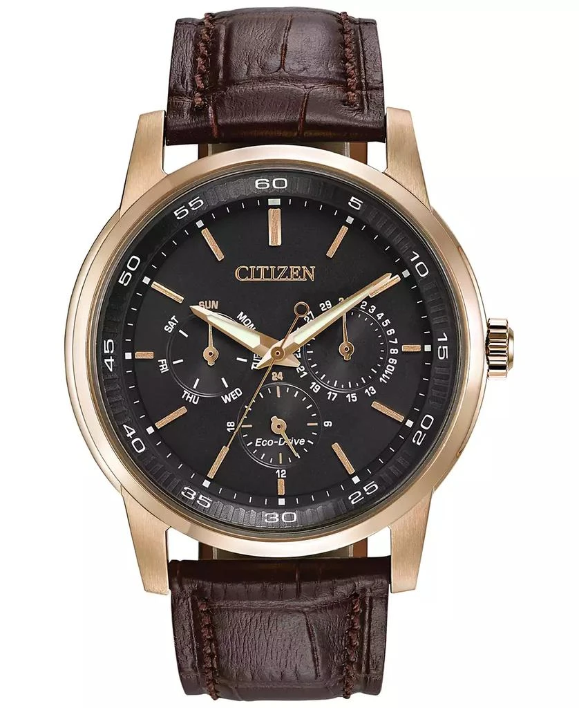 商品Citizen|Citizen 三表盘皮带 44mm光动能男表,价格¥2295,第1张图片