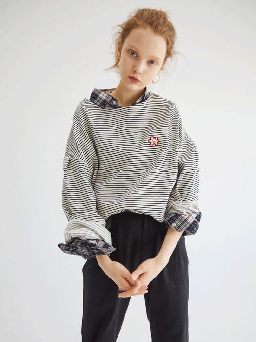 商品OUI MAIS NON|Puzzle Stripe T-shirt (3 COLORS),价格¥768,第1张图片