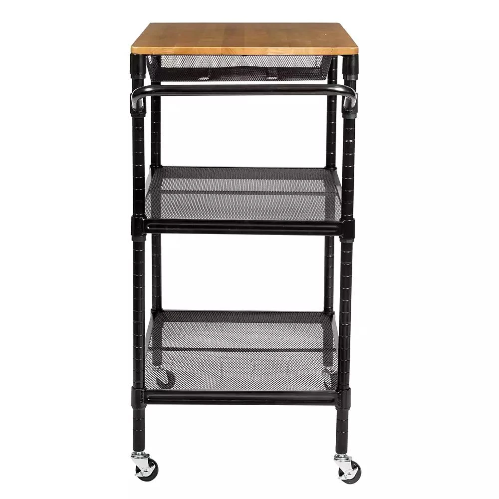 商品Honey Can Do|36" Kitchen Cart with Wheels, Storage Drawer and Handle,价格¥1172,第4张图片详细描述