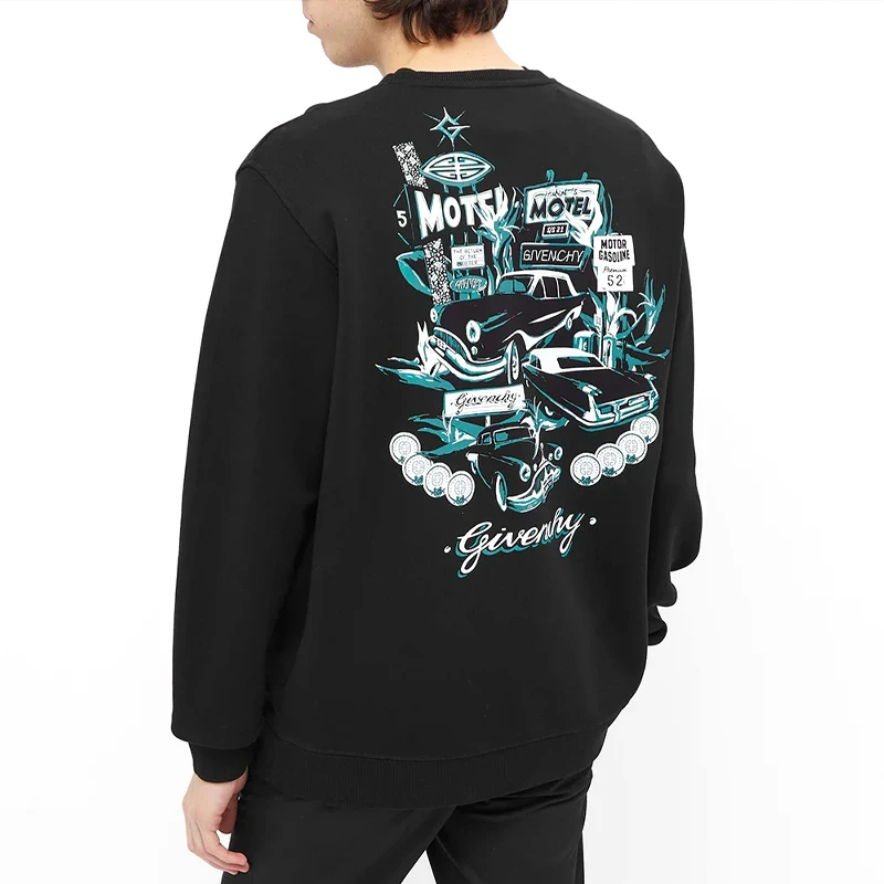 GIVENCHY 男士黑色棉质卫衣/帽衫 BMJ09V30AF-001 商品