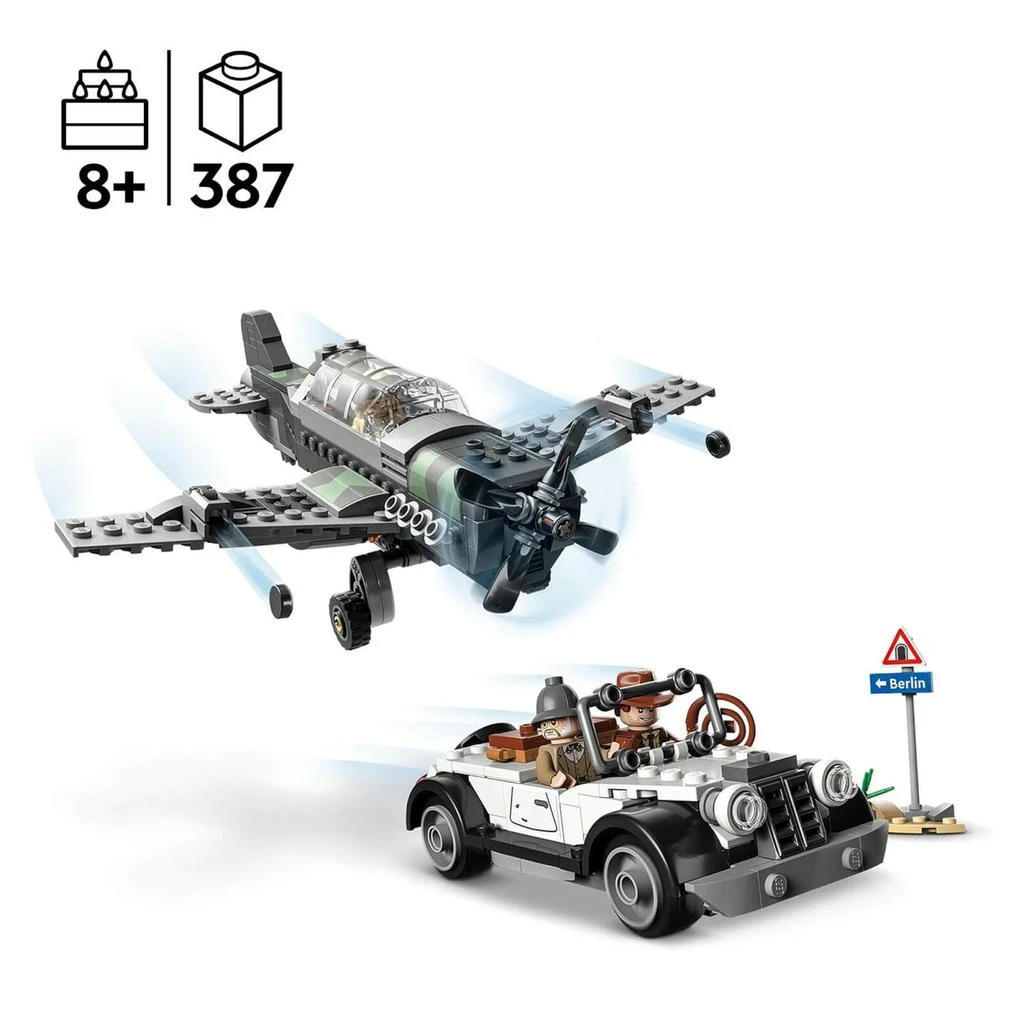 商品LEGO|LEGO Indiana Jones Fighter Plane Chase with Toy Car (77012),价格¥278,第3张图片详细描述