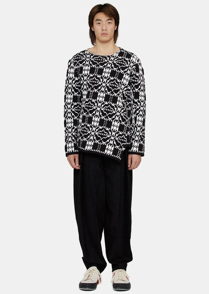 商品Comme des Garcons|COMME DES GARCONS HOMME Asymmetric Jacquard Sweater,价格¥1935,第5张图片详细描述