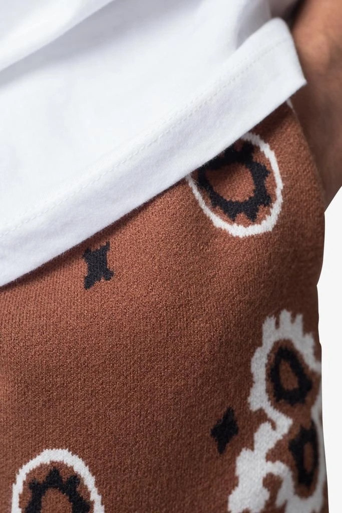 Paisley Knit Shorts - Brown 商品