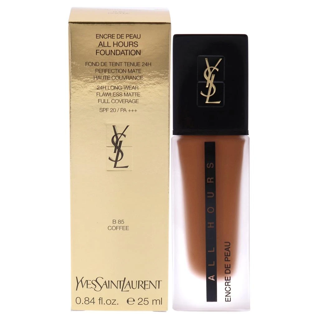 商品Yves Saint Laurent|All Hours Foundation SPF 20 - B85 Coffee by Yves Saint Laurent for Women - 0.84 oz Foundation,价格¥462,第1张图片