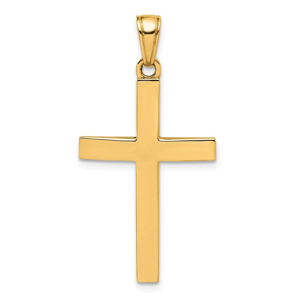 商品Diamond2Deal|10k Yellow Gold Polished Beveled Cross Charm,价格¥2791,第1张图片
