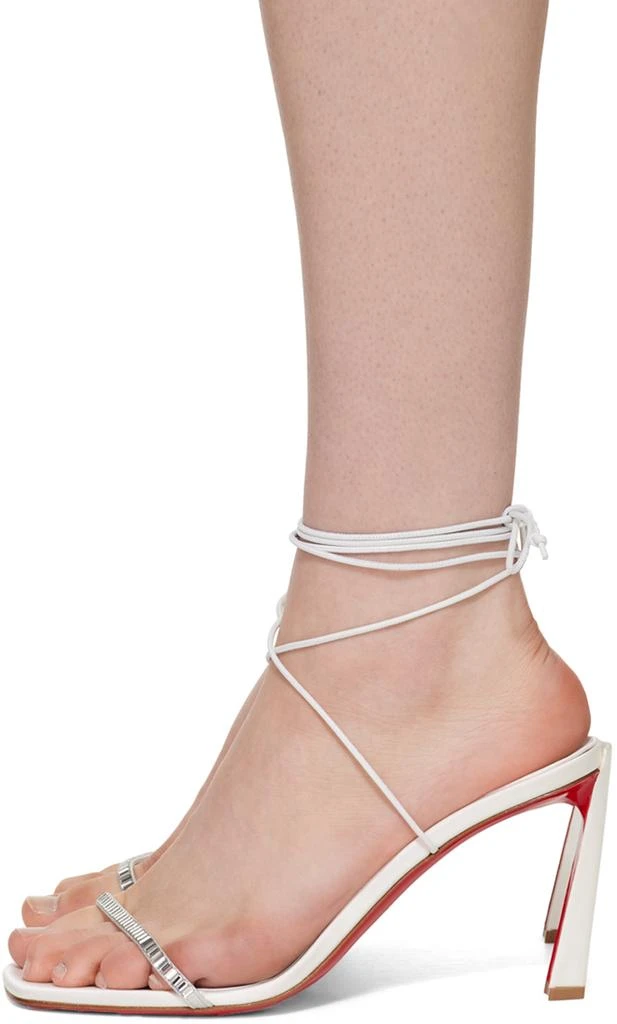 商品Christian Louboutin|White Condora Lacestrass Heeled Sandals,价格¥8624,第3张图片详细描述