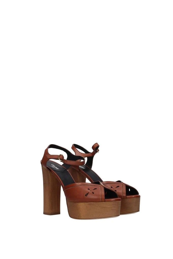 商品Celine|Sandals Leather Brown,价格¥2512,第2张图片详细描述