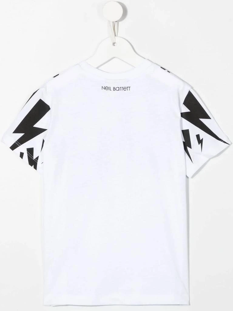 商品Neil Barrett|Neil Barrett Kids White T-shirt With Black Thunderbolt Print,价格¥556,第2张图片详细描述