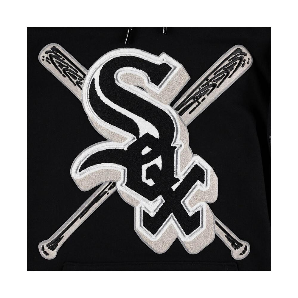 Men's Black Chicago White Sox Mash Up Logo Pullover Hoodie商品第5张图片规格展示