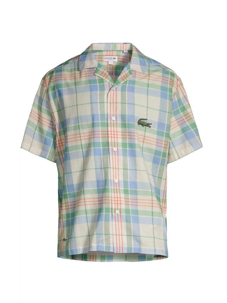 商品Lacoste|Crocodile Logo Check Camp Shirt,价格¥709,第1张图片