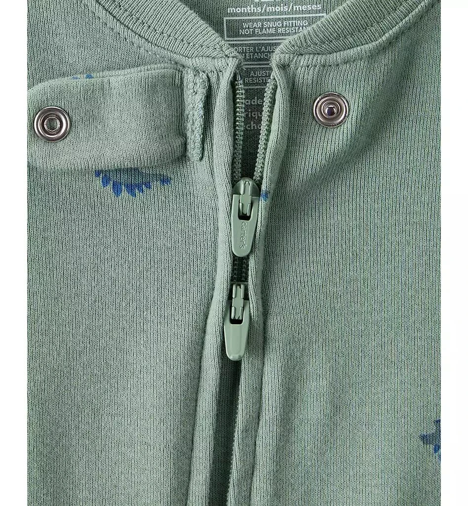 商品Carter's|Baby Boys Dinosaur-Print Cotton Long-Sleeve 2-Way-Zip 1-Piece Footed Pajamas,价格¥89,第3张图片详细描述