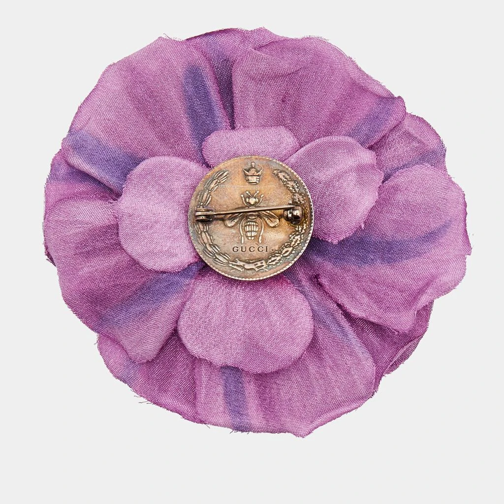 商品[二手商品] Gucci|Gucci Purple Silk Floral Pin Brooch,价格¥1163,第2张图片详细描述