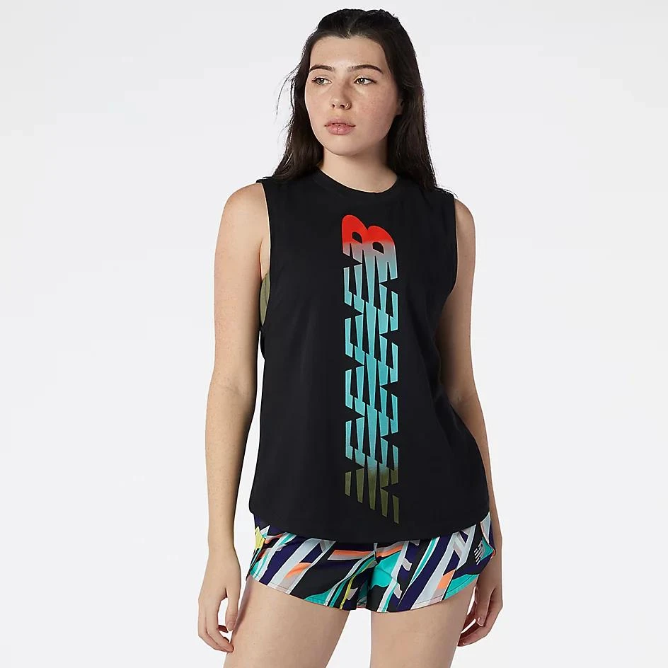 商品New Balance|Relentless Cinched Back Graphic Tank,价格¥245,第1张图片