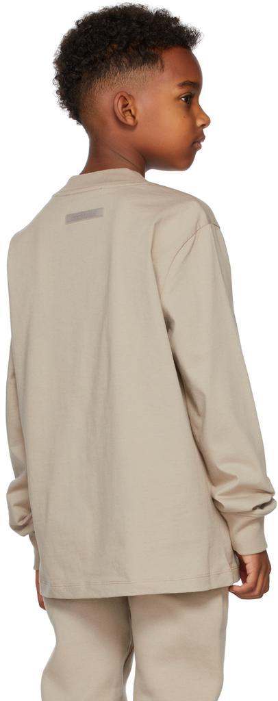 商品Essentials|Kids Tan Jersey Long Sleeve T-Shirt,价格¥320,第6张图片详细描述