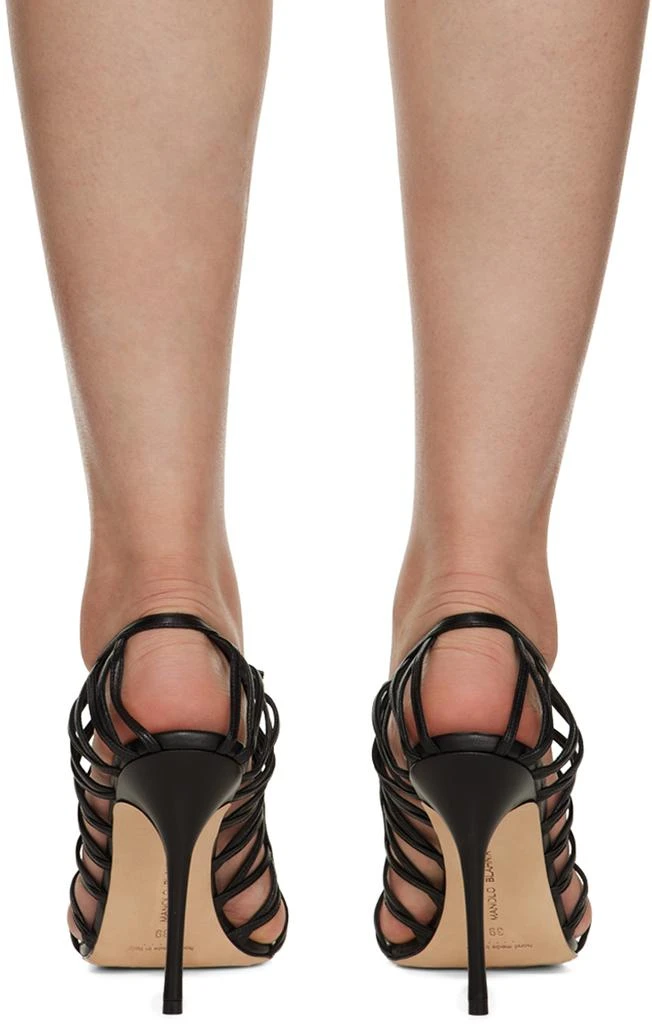商品Manolo Blahnik|Black Hamza Heeled Sandals,价格¥3093,第2张图片详细描述