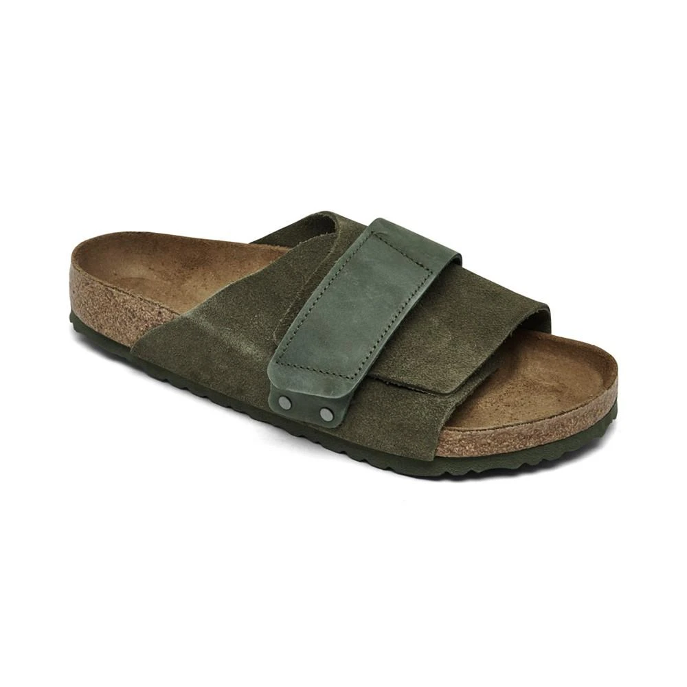 商品Birkenstock|Men's Kyoto Suede Leather Strappy Slide Sandals from Finish Line,价格¥736,第1张图片