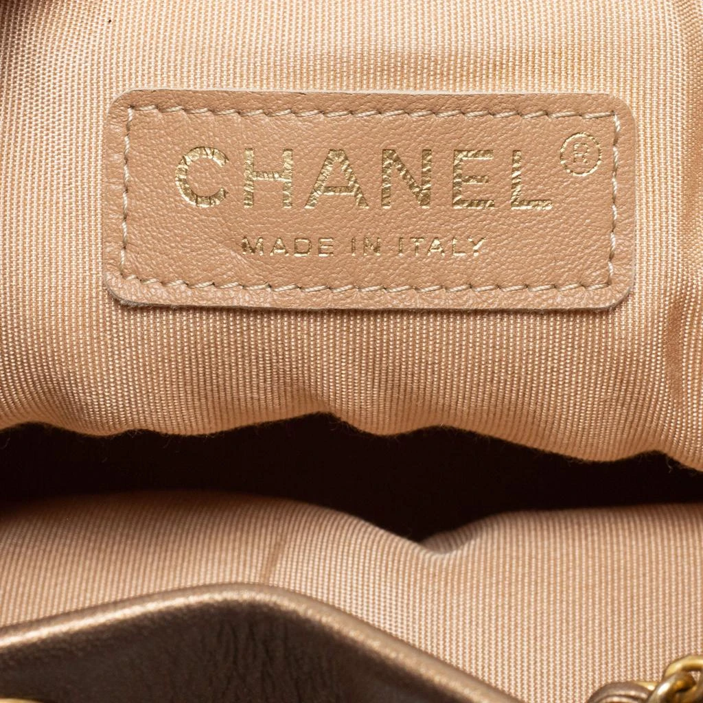 Chanel Gold Leather Small Coco Pleats Drawstring Bucket Bag 商品