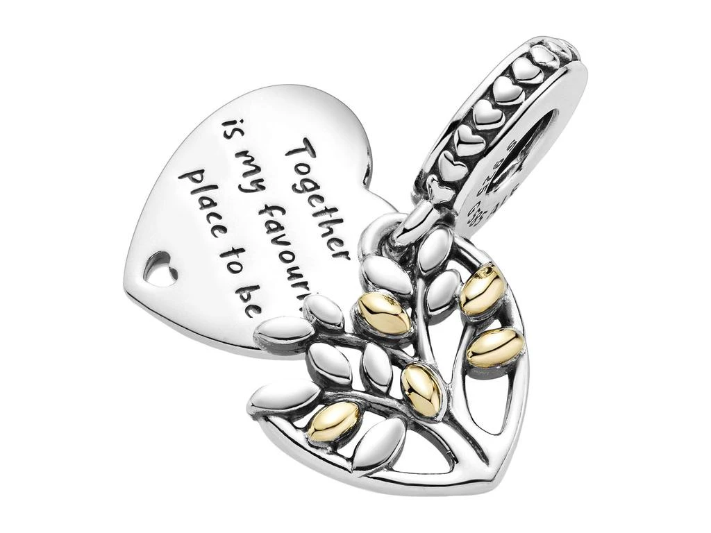 商品PANDORA|Two-Tone Family Tree Heart Dangle Charm,价格¥362,第3张图片详细描述