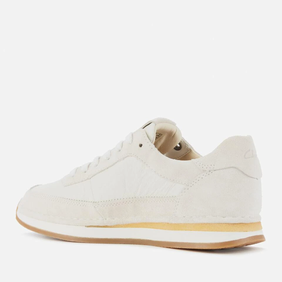 商品Clarks|CLARKS WOMEN'S CRAFTRUN LACE SUEDE RUNNING STYLE TRAINERS - WHITE,价格¥1010,第2张图片详细描述