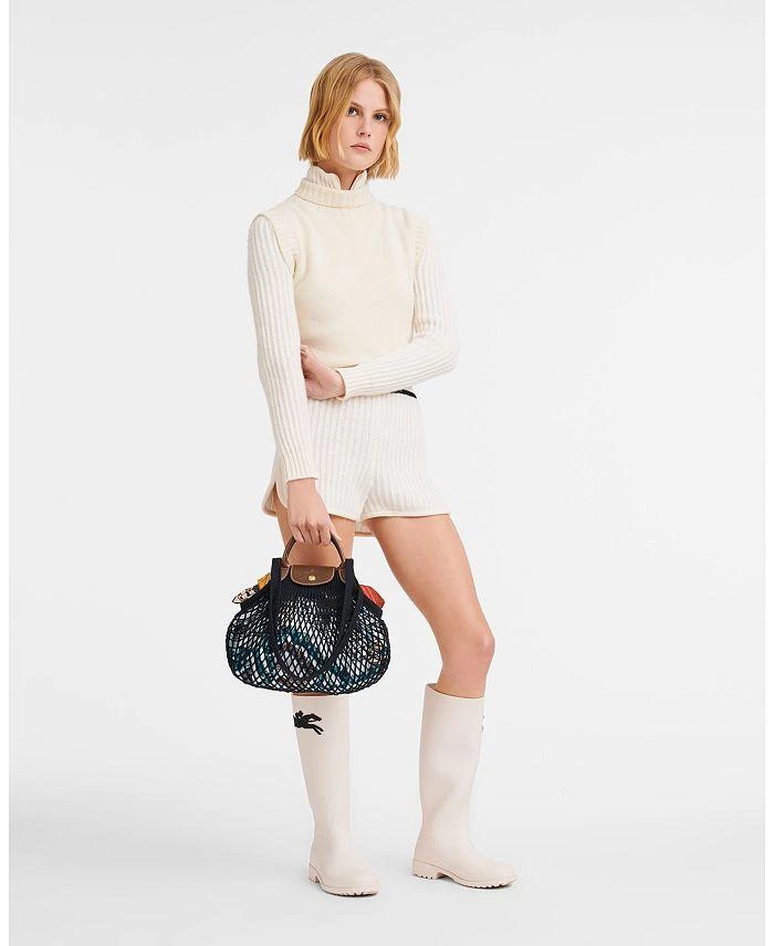 商品Longchamp|Le Pliage Filet Large Knit Bag,价格¥915,第3张图片详细描述