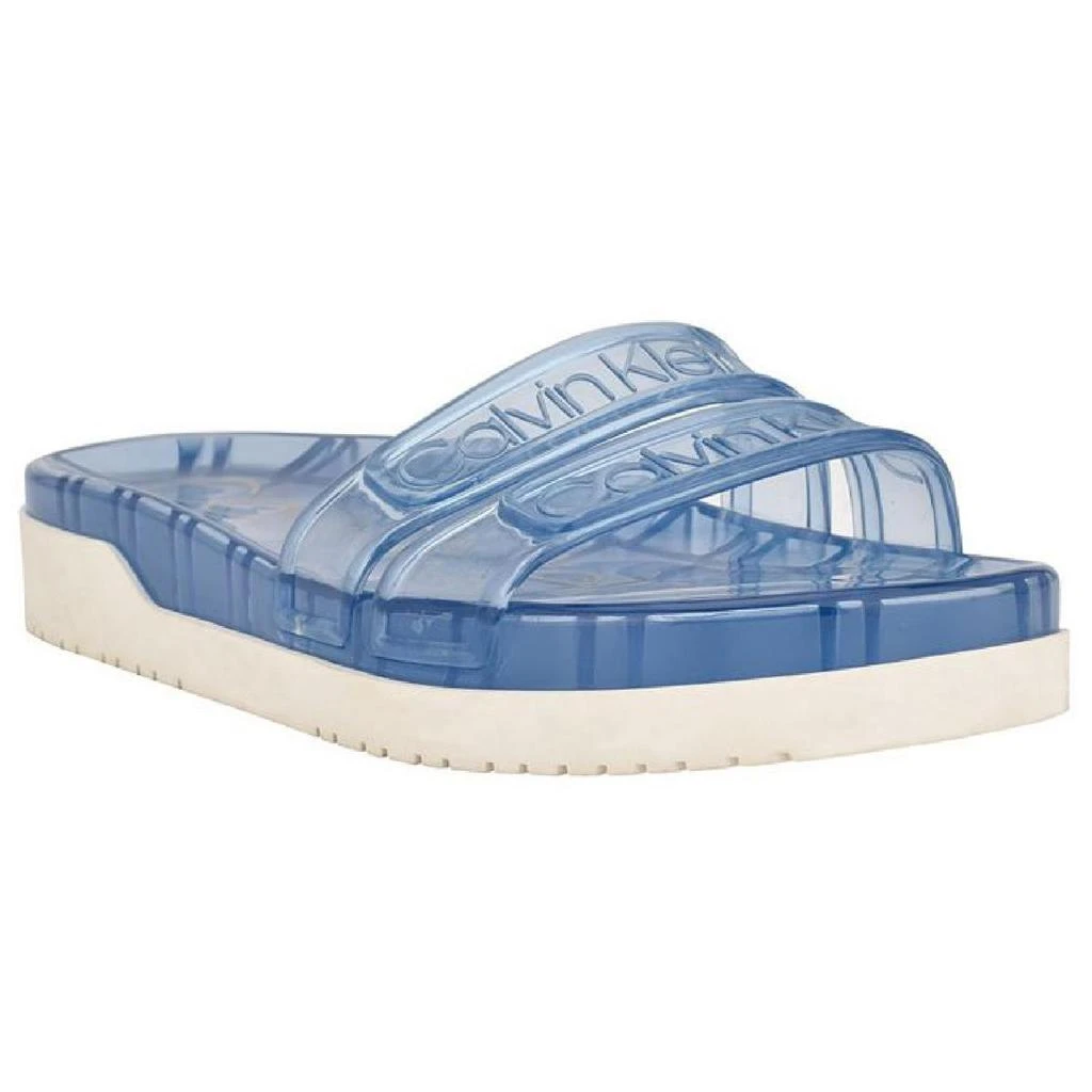 商品Calvin Klein|Calvin Klein Womens Tobi Flat Slip On Pool Slides,价格¥91,第1张图片