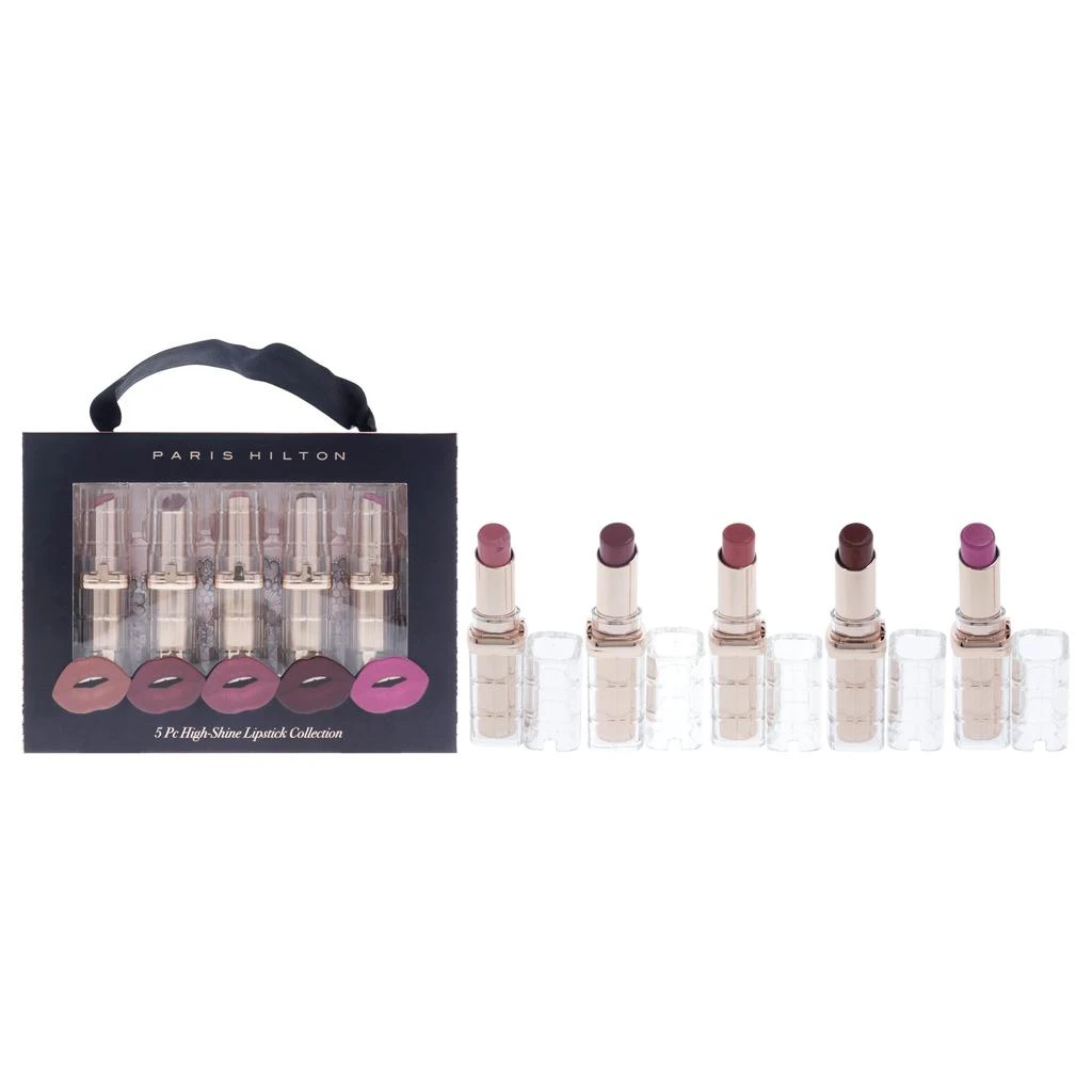 商品Paris Hilton Cosmetics|High-Shine Lipstick Collection by  for Women - 5 x 0.13 oz Lipstick,价格¥156,第1张图片
