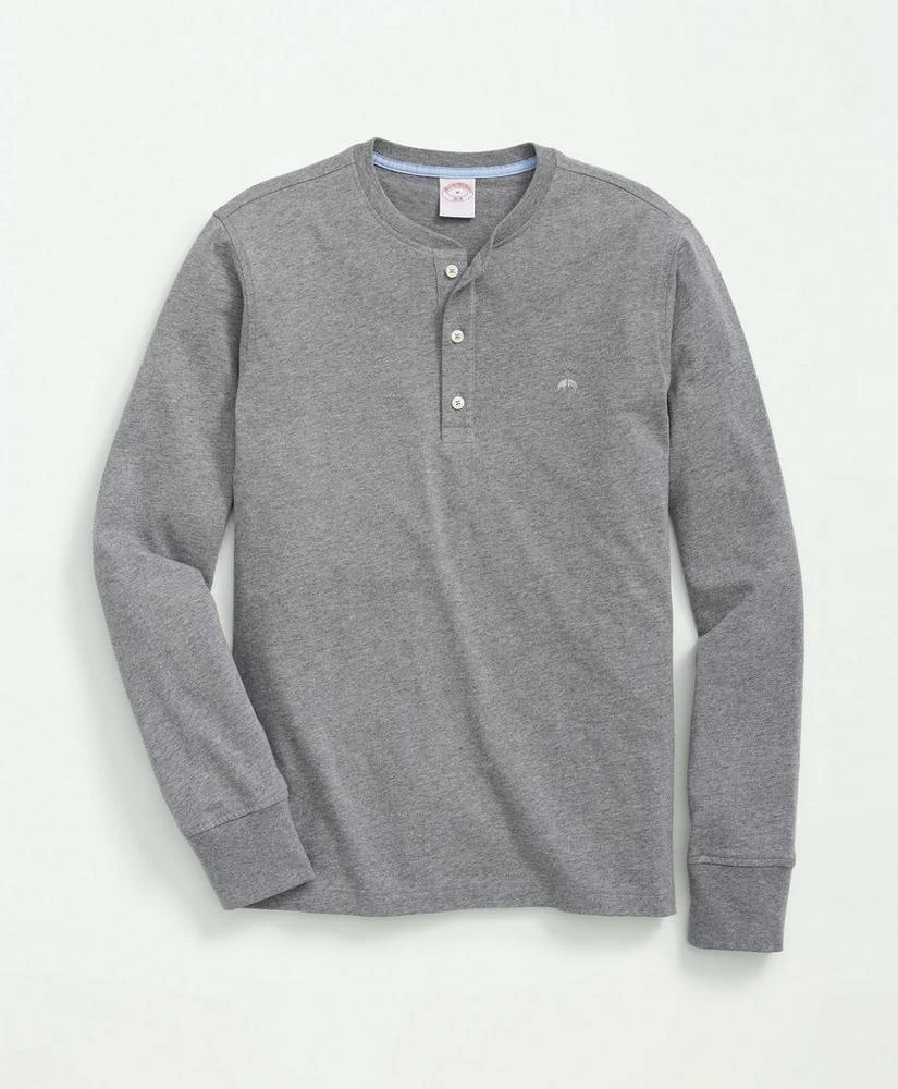 商品Brooks Brothers|Cotton Henley Long-Sleeve T-Shirt,价格¥232,第1张图片