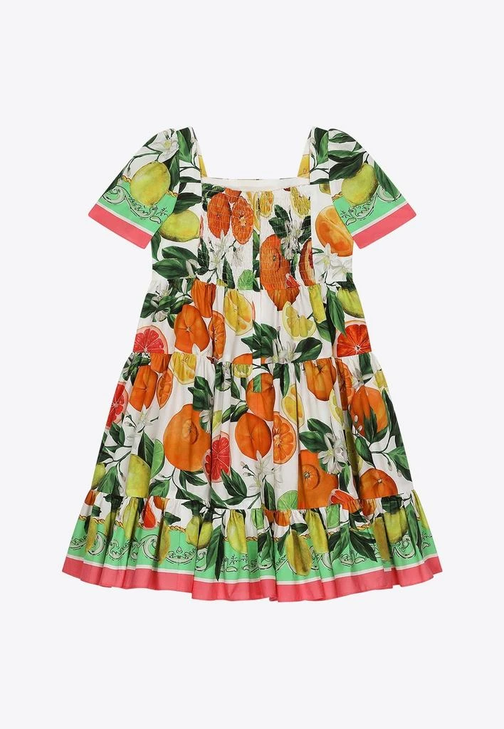 商品Dolce & Gabbana|Girls Lemon and Cherry Print Dress,价格¥5851,第2张图片详细描述