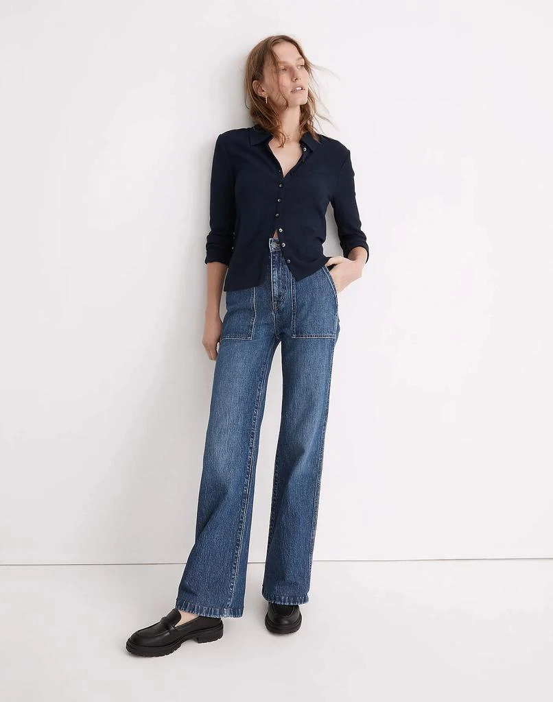 商品Madewell|Crinkle Slim Button-Up Shirt,价格¥635,第1张图片