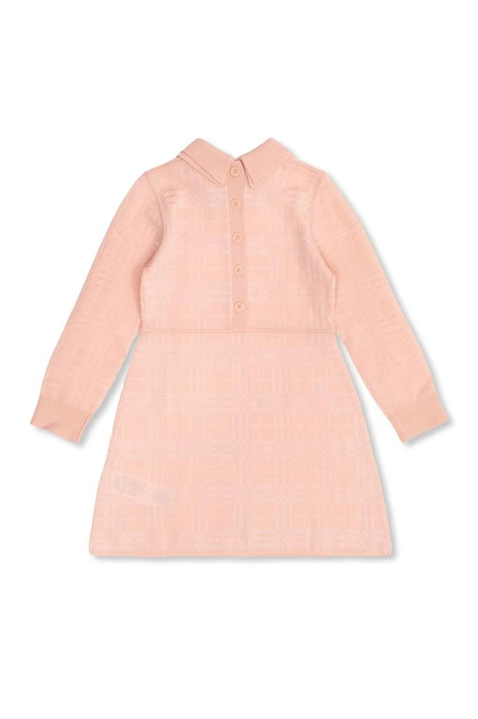 商品Burberry|Burberry Kids Check Jacquard Long-Sleeved Dress,价格¥3210,第2张图片详细描述