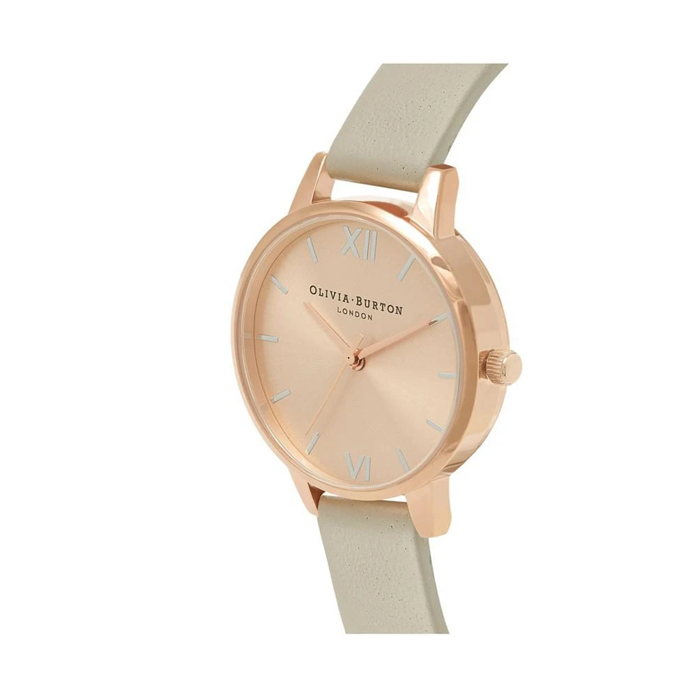 商品Olivia Burton|Women's The England Gray Leather Strap Watch, 30mm,价格¥618,第2张图片详细描述