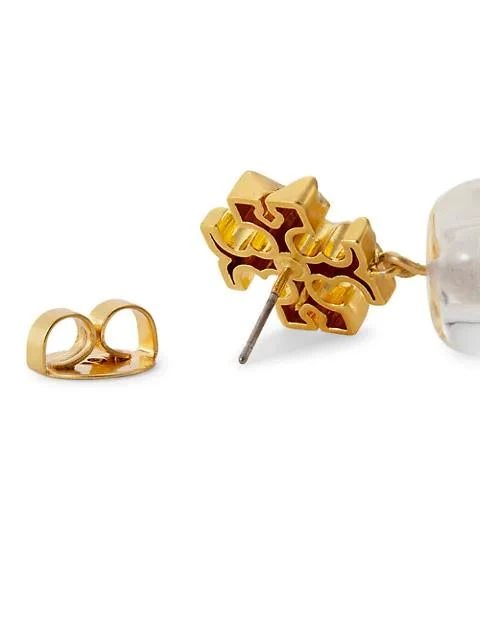 商品Tory Burch|Roxanne Goldtone & Resin Double-Drop Earrings,价格¥452,第3张图片详细描述