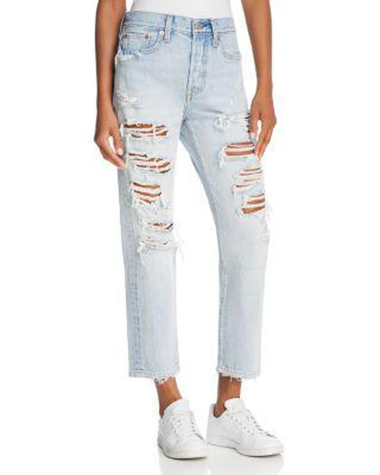 商品Levi's|Wedgie Straight Jeans in Mass Destruction,价格¥343,第1张图片