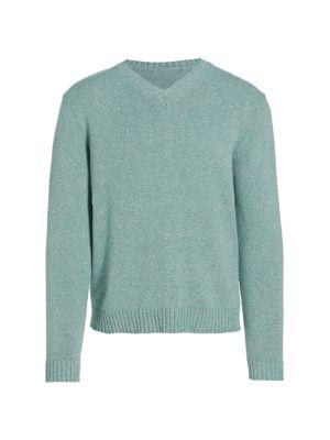 Slim Fit Mélange V Neck Sweater商品第6张图片规格展示