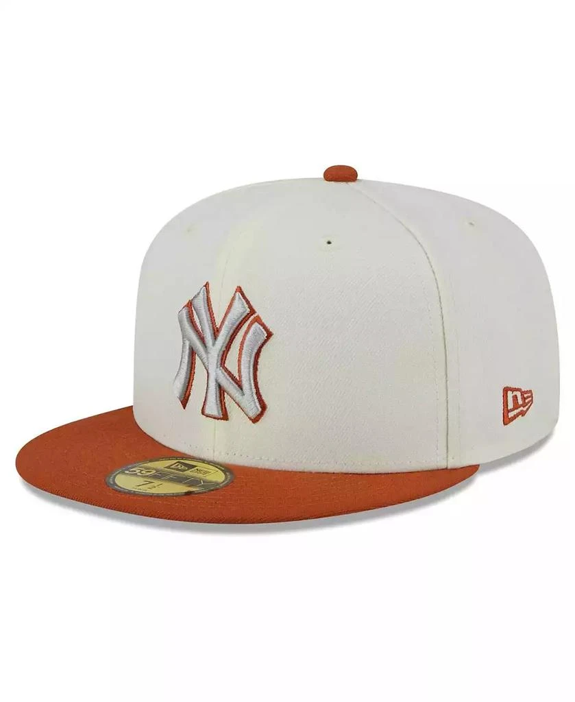 商品New Era|Men's Cream, Orange New York Yankees 59FIFTY Fitted Hat,价格¥246,第2张图片详细描述