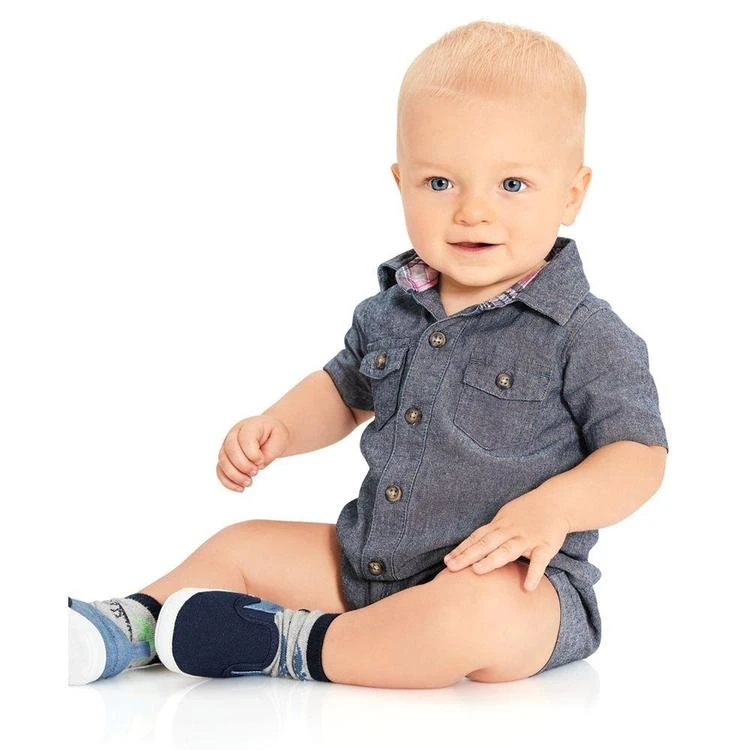 商品Carter's|Chambray Romper, Baby Boys (0-24 months),价格¥135,第3张图片详细描述